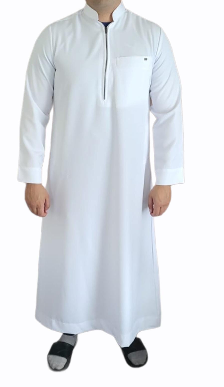 Chicago White Half Zip Mens Jubbah